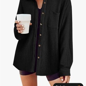 Black Button-Down Women's Shirt